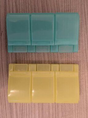 2 X 3 Compartment Pill Cases